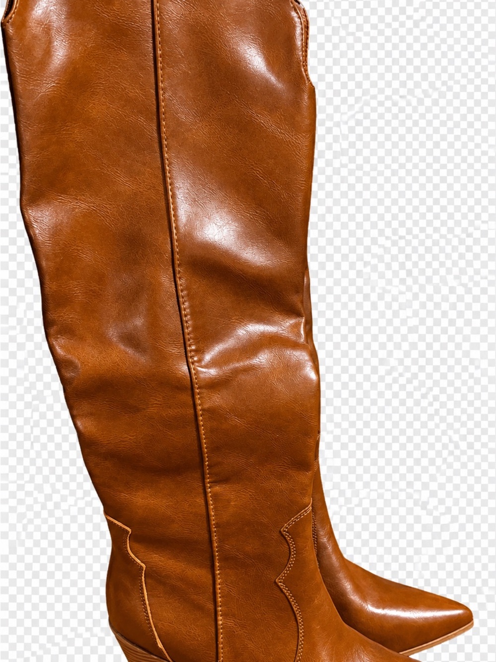 Women's Over-the-Knee Boot in Cognac Tan